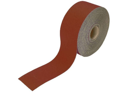 Faithfull Aluminium Oxide Sanding Paper Roll Red Heavy-Duty 115mm x 50m 40G Faithfull - RockBottom Northampton
