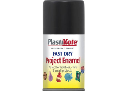Plastikote Fast Dry Enamel Aerosol Gloss Black 100ml PlastiKote - RockBottom Nothampton