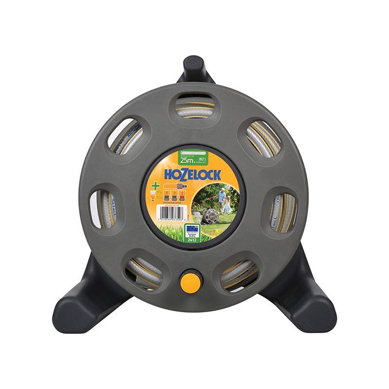 Hozelock 2412 30m Freestanding Compact Hose Reel + 25m of 12.5mm Hose Hozelock - RockBottom Northampton