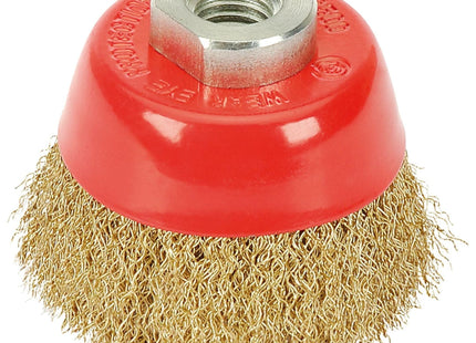 Draper Brassed Steel Crimped Wire Cup Brush, 65mm, M14 41443 Draper - Town Tools 