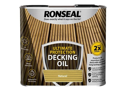 Ronseal Ultimate Protection Decking Oil Natural 2.5 litre Ronseal - RockBottom Nothampton