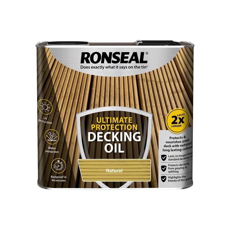 Ronseal Ultimate Protection Decking Oil Natural 2.5 litre Ronseal - RockBottom Nothampton