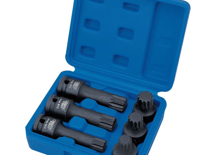 Draper Impact Spline Bit Set, 1/2" Sq. Dr. (6 Piece) 28881 Draper - Town Tools 