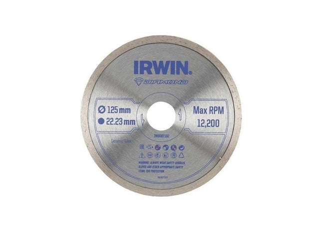 Irwin® Continuous Rim Diamond Blade 125 x 22.23mm IRWIN® - RockBottom Northampton