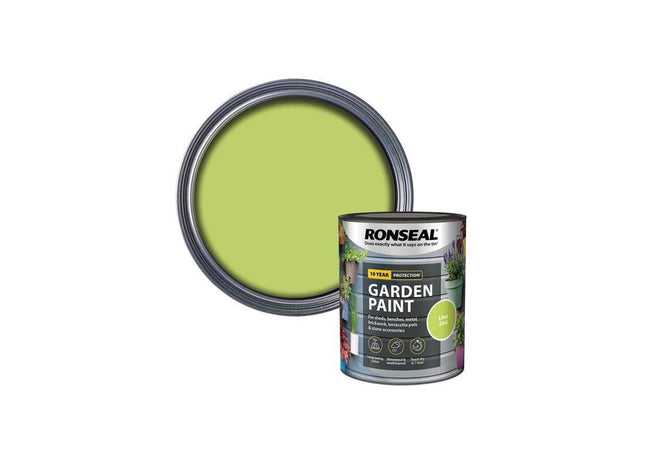 Ronseal Garden Paint Lime Zest 750ml Ronseal - RockBottom Nothampton