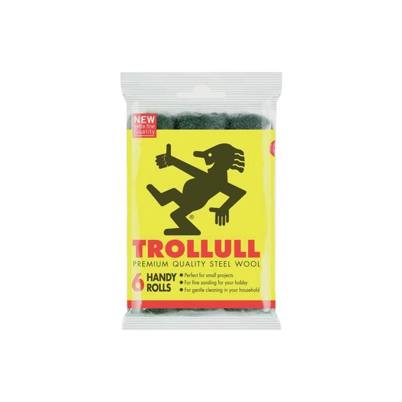 Trollull Handy Rolls Fine Steel Wool (Pack 6) Trollull - RockBottom Northampton