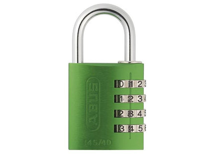 Abus Mechanical 145/40 40mm Aluminium Combination Padlock Green 49531 ABUS Mechanical - RockBottom Northampton 