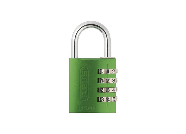 Abus Mechanical 145/40 40mm Aluminium Combination Padlock Green 49531 ABUS Mechanical - RockBottom Northampton 