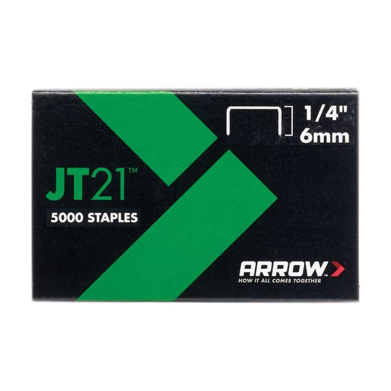 Arrow JT21 T27 Staples 6mm (1/4in) (Box 5000) Arrow - RockBottom Northampton 