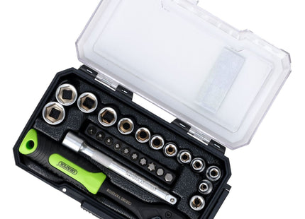 Draper Draper HI-TORQ Metric Socket and Bit Set, 1/4" Sq. Dr. (25 Piece) Draper - Town Tools