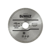 Dewalt Power Tools DT3711 Continuous Rim Diamond Cutting Disc 115 x 22.23mm DeWALT Power Tools - RockBottom Northampton