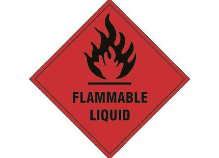 Scan Flammable Liquid - Self Adhesive Vinyl Sign 100 x 100mm Scan - RockBottom Nothampton