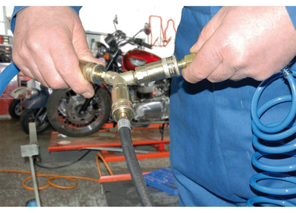 Draper PCL Twin Standard Coupling, 2 x Male Couplings, 1 x Tailpiece 25855 Draper - Town Tools 