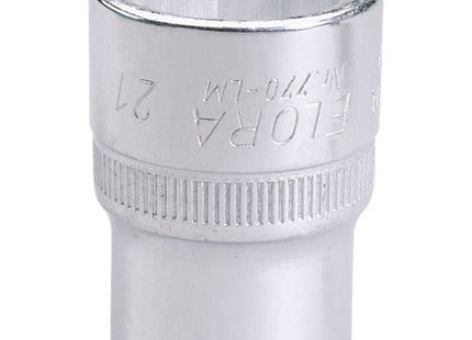 Draper Elora Bi-Hexagon Socket, 1/2" Sq. Dr., 21mm 24666 Draper - Town Tools 