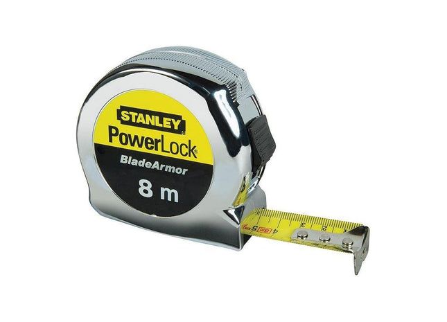 Stanley® Hand Tools PowerLock® BladeArmor® Pocket Tape 8m (Width 25mm) (Metric only) STANLEY® Hand Tools - RockBottom Nothampton