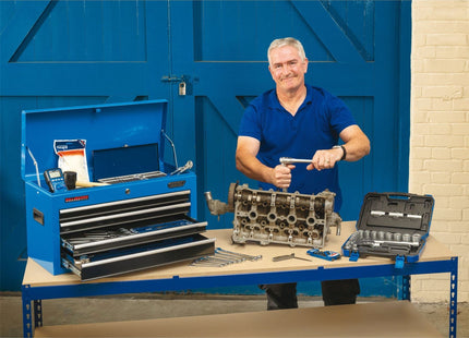 Draper Tool Chest, 4 Drawer, 26", Blue 14589 Draper - Town Tools 