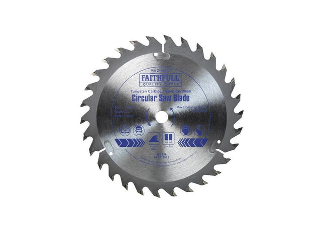 Faithfull TCT Cordless Trimsaw Blade 136 x 10mm x 30T POS Faithfull - RockBottom Northampton