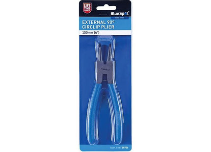Bluespot Tools Circlip Pliers External Bent 90⁰ Tip 150mm (6in) BlueSpot Tools - RockBottom Northampton