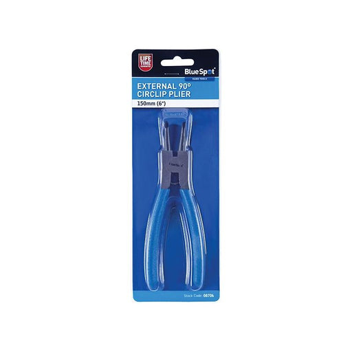 Bluespot Tools Circlip Pliers External Bent 90⁰ Tip 150mm (6in) BlueSpot Tools - RockBottom Northampton