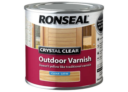 Ronseal Crystal Clear Outdoor Varnish Satin 250ml Ronseal - RockBottom Nothampton
