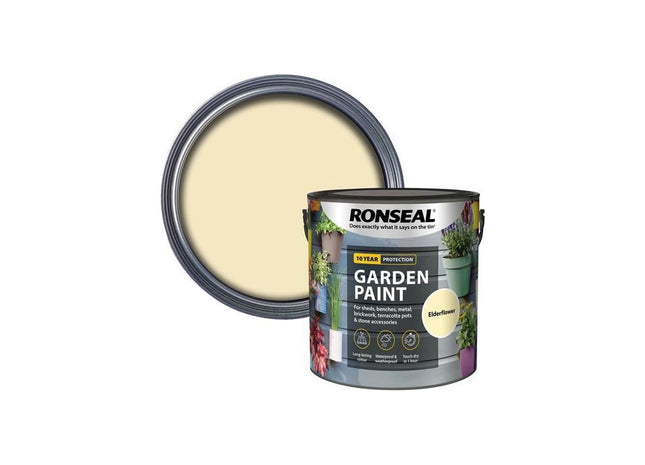 Ronseal Garden Paint Elderflower 2.5 litre Ronseal - RockBottom Nothampton