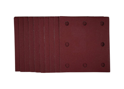 Draper 1/4 Sanding Sheets with Hook and Loop, 115 x 105mm, 240 Grit (Pack of 10) Draper - Town Tools 