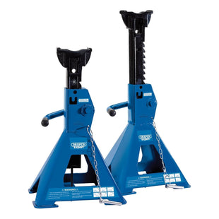 Draper Pair of Pneumatic Rise Ratcheting Axle Stands, 3 Tonne 01813 Draper - Town Tools 