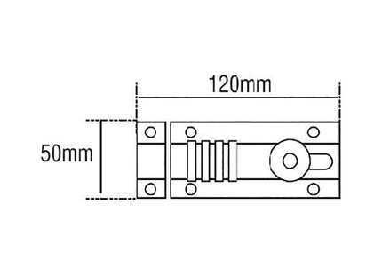 Squire CombiBolt 4 Re-Codable Locking Bolt Chrome 120mm Squire - RockBottom Nothampton