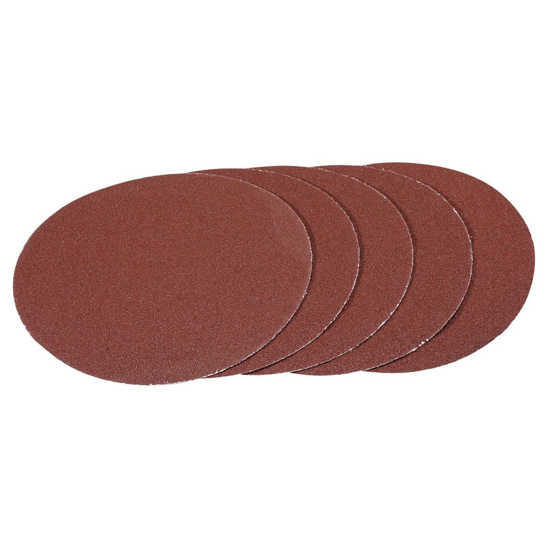 Draper Hook and Loop Aluminium Oxide Sanding Discs, 180mm, 60 Grit (Pack of 5) Draper - Town Tools 