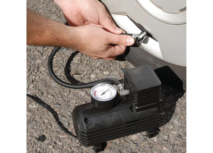 Draper Storm Force 12V Mini Analogue Air Compressor, 250psi Max. 81023 Draper - Town Tools 