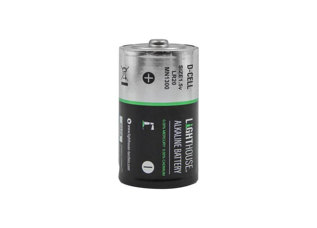 Lighthouse D LR20 Alkaline Batteries 14800 mAh (Pack 2) Lighthouse - RockBottom Northampton
