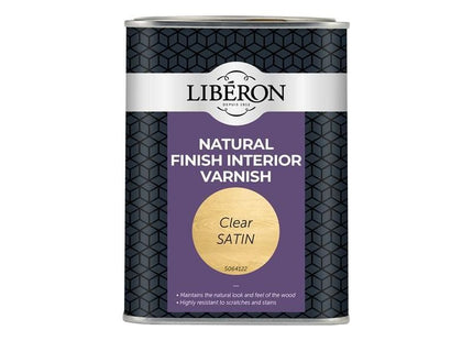 Liberon Natural Finish Interior Varnish Clear Satin 1 litre Liberon - RockBottom Northampton