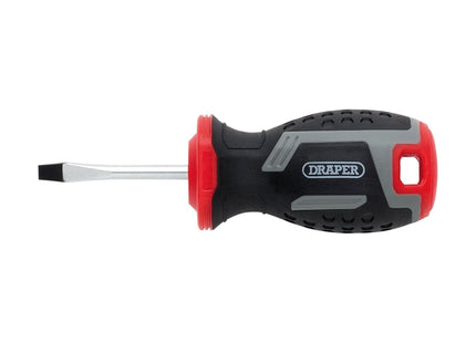 Draper Slotted Soft Grip Screwdriver, SL4 x 38mm Draper - Town Tools