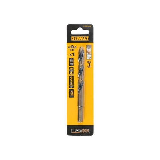 Dewalt Power Tools BLACK&GOLD HSS Drill Bit 10.5mm DeWALT Power Tools - RockBottom Northampton