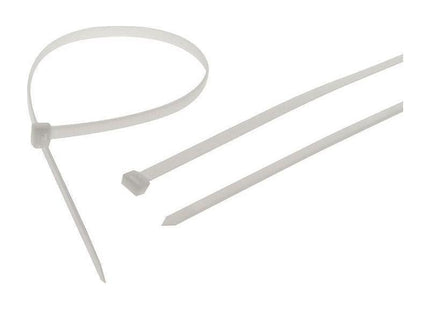 Faithfull Heavy-Duty Cable Ties White 9.0 x 1200mm (Pack 10) Faithfull - RockBottom Northampton