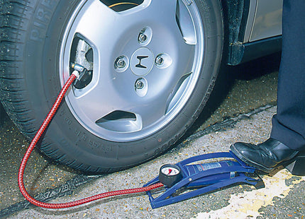 Draper Single Cylinder Foot Pump with Pressure Gauge 14172 Draper - Town Tools 