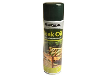 Ronseal Garden Furniture Teak Oil Aerosol 500ml Ronseal - RockBottom Nothampton