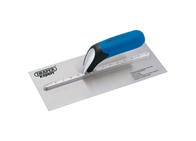 Draper Soft Grip Stainless Steel Plastering Trowel, 280mm 81200 Draper - Town Tools 