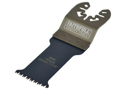 Faithfull Premium Arc Cut Hardwood Bi-Metal Blade 32mm Faithfull - RockBottom Northampton