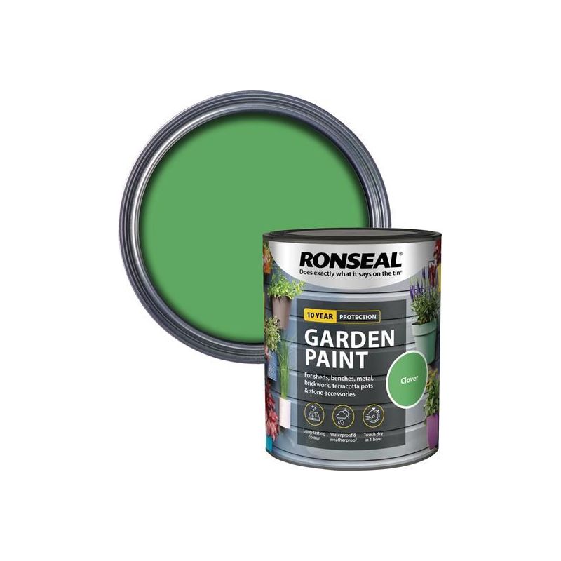Ronseal Garden Paint Clover 750ml Ronseal - RockBottom Nothampton