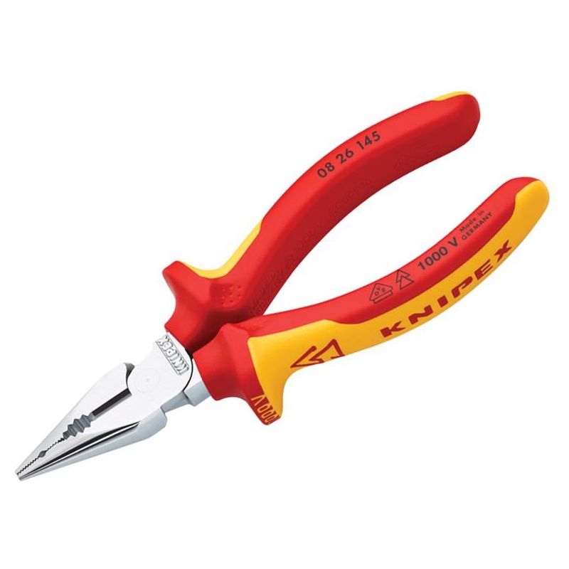 Knipex VDE High Leverage Needle Nose Pliers 145mm Knipex - RockBottom Northampton