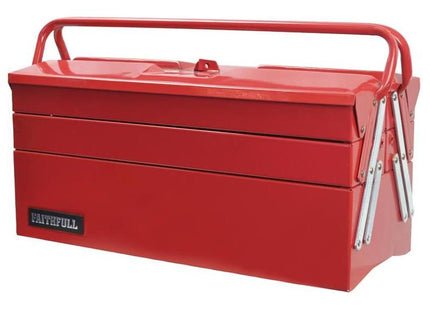 Faithfull Metal Cantilever Toolbox - 5 Tray 49cm (19in) Faithfull - RockBottom Northampton