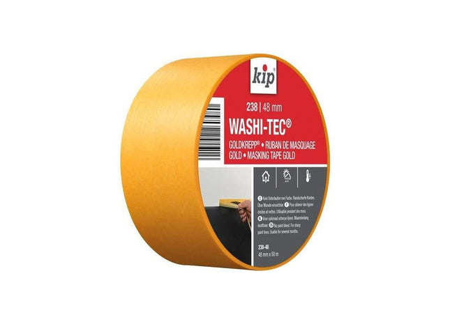 Kip® 238 Premium WASHI-TEC® Masking Tape 48mm x 50m KIP® - RockBottom Northampton