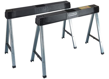 Stanley® Hand Tools Folding Metal Leg Sawhorses (Twin Pack) STANLEY® Hand Tools - RockBottom Nothampton