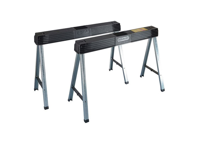 Stanley® Hand Tools Folding Metal Leg Sawhorses (Twin Pack) STANLEY® Hand Tools - RockBottom Nothampton