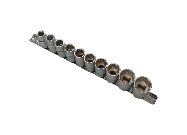 Bluespot Tools 1/2in Drive Socket Set on Rail, 10 Piece BlueSpot Tools - RockBottom Northampton