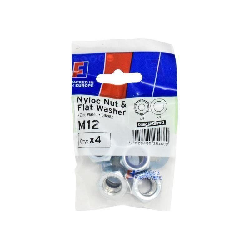 Forgefix Nyloc Nut & Washer M12 ForgePack 4 ForgeFix - RockBottom Northampton