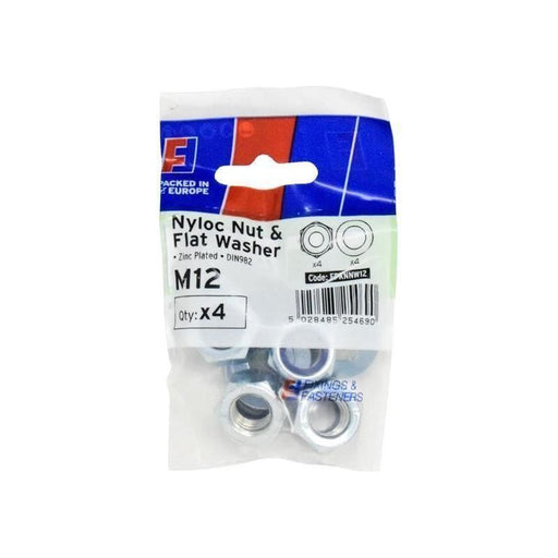 Forgefix Nyloc Nut & Washer M12 ForgePack 4 ForgeFix - RockBottom Northampton