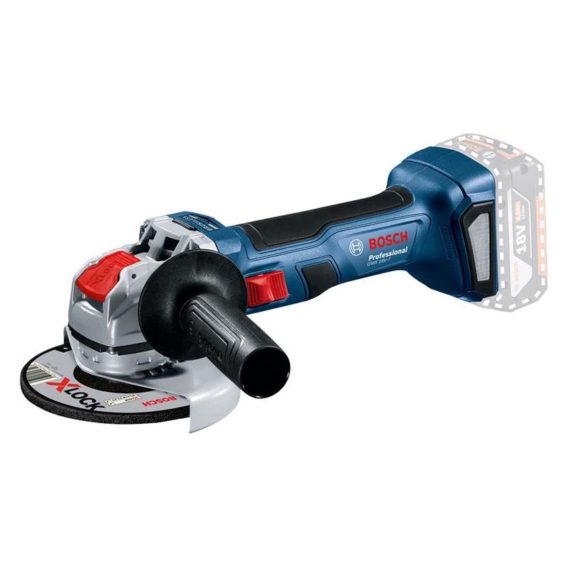 Bosch GWX 18V-7 Professional X-LOCK Angle Grinder 115mm 18V Bare Unit Bosch - RockBottom Northampton
