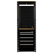 Bunker 13 Piece Modular Storage Combo 2 Tier Racking with Hardwood Shelving, Pegboard and Floor Cabinet, 750mm Draper - Town Tools